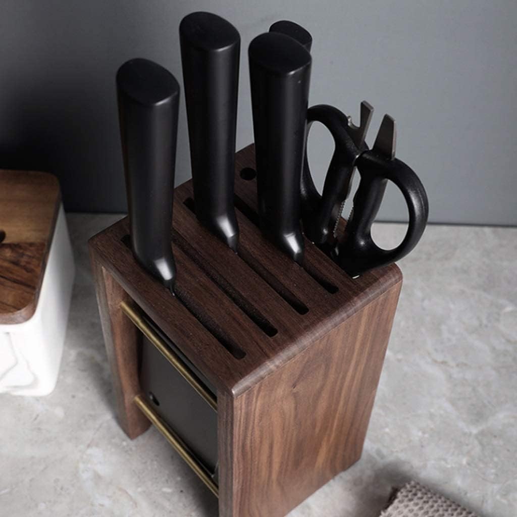 ZAEGO Kitchen Knife Holder Solid Wood Knife Block for Kitchen Accessories