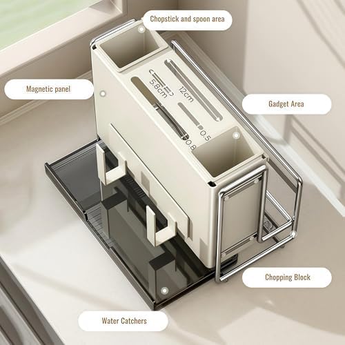 Universal Knife Holder Cyscratia Kitchen Gadget - Dual Use Space-Saving Kitchen Organizing Tool