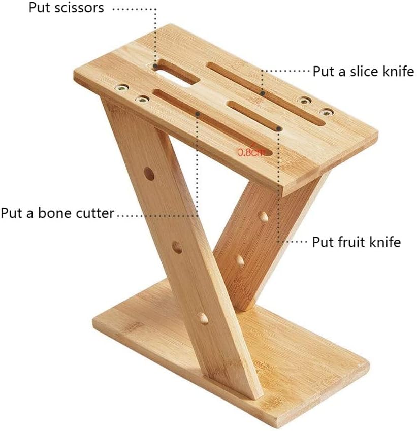 ZAEGO Bamboo Kitchen Knife Block