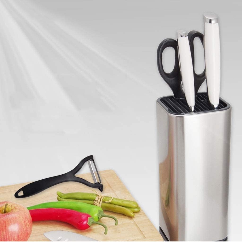 Sturdy Kitchen Knife Holder Durable Stainless Steel Block with Non-Slip Base