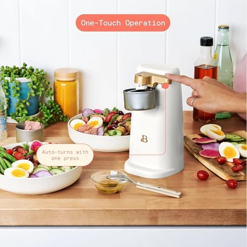 Smooth Electric Can Opener with Sharp Steel Blade for Kitchen Master