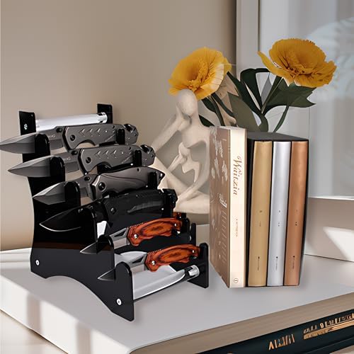 Premium Acrylic Knife Display Stand for Home or Office