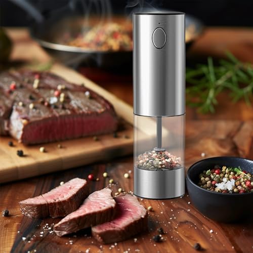LASIEYO Electric Salt and Pepper Grinder Set
