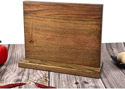 Double-Sided Magnetic Kitchen Knife Holder with Wood Block
