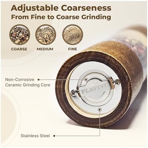 Wooden Salt and Pepper Grinder Set