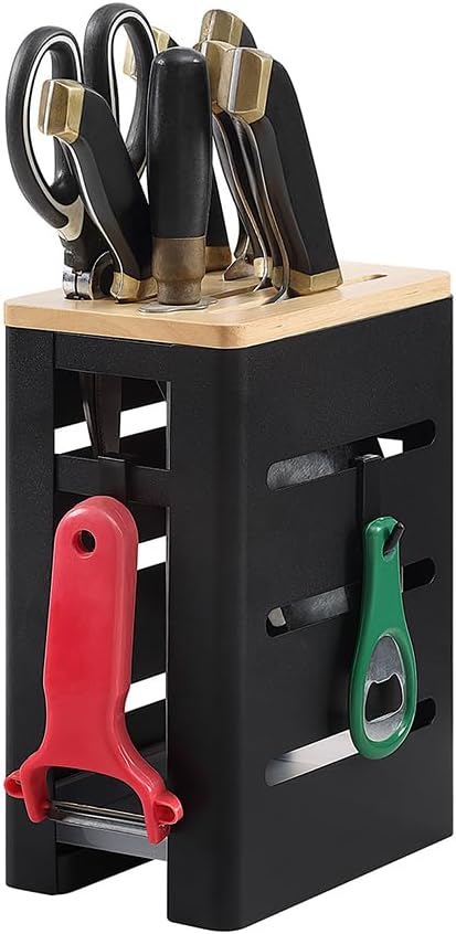 Giftburg Kitchen Knife Holder 8 Slots Durable Space-Saving Organizer