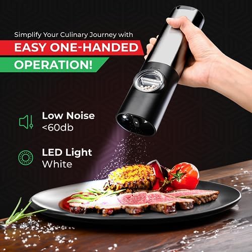 Effortless Electric Salt and Pepper Mill Set
