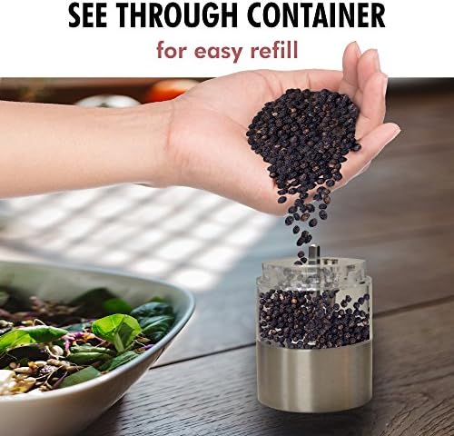 Strong Salt and Pepper Compact Design Stainless Steel