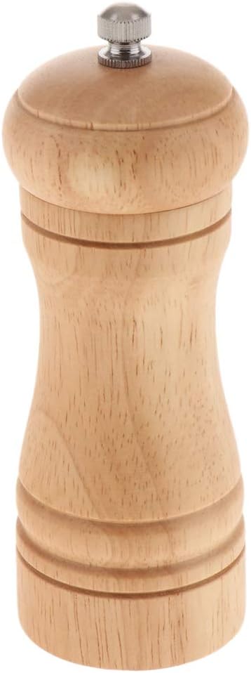 Luzhengyang wood pepper grinder set - adjustable coarse-fine premium kitchen tool 5 inch