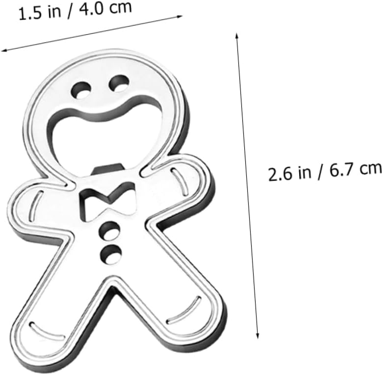 LABRIMP 2pcs Gingerbread Man Bottle Opener Can Cooler Holder