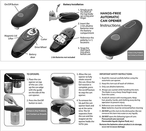 Easy Can Opener One Button Start Hands-Free Powerful Electric Can Opener