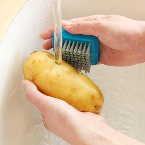 XISAOK Mini Fruits Vegetables Cleaning Brush with Fingers Protection