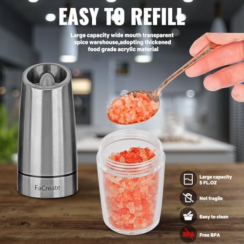 Gravity Electric Salt and Pepper Grinder Set