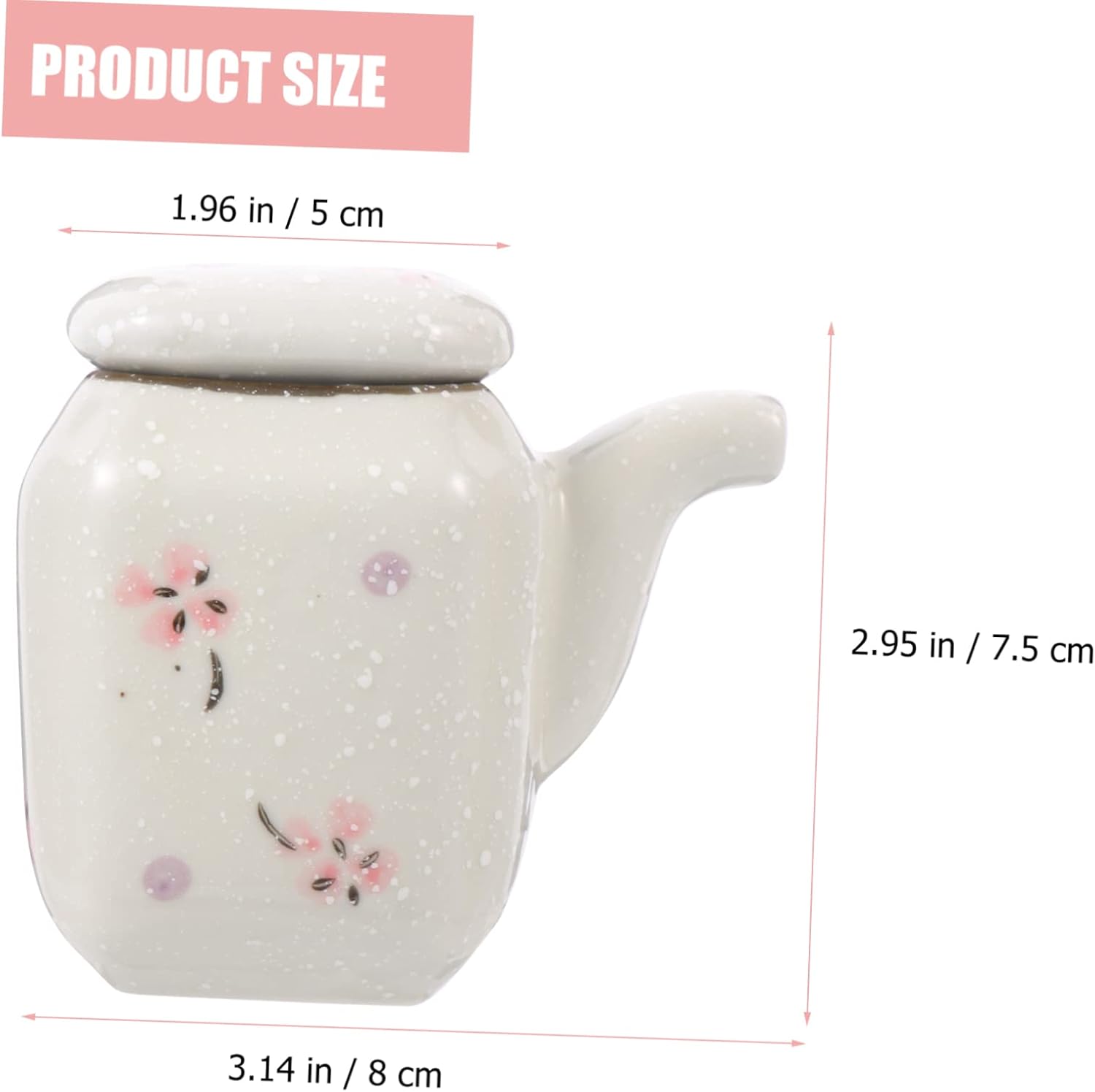 Zerodeko Ceramic Hand-Painted Soy Sauce Pot