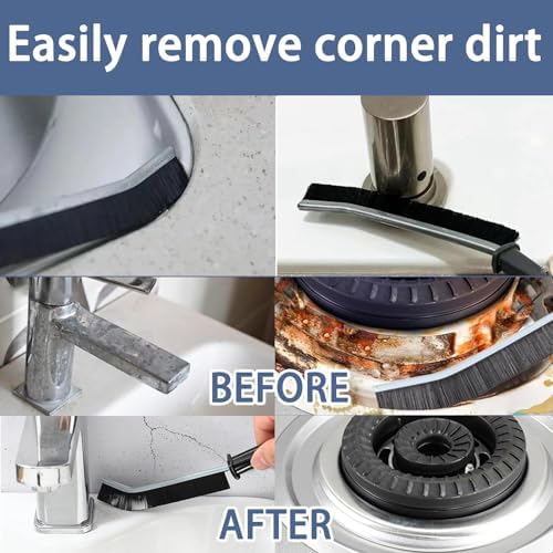 3-Piece Set - Hard Bristle Crevice Cleaning Brush - Premium Quality Multi-Use Design