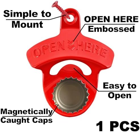 Stylish Magnetic Wall-Mounted Bottle Opener Perfect Gift Choice