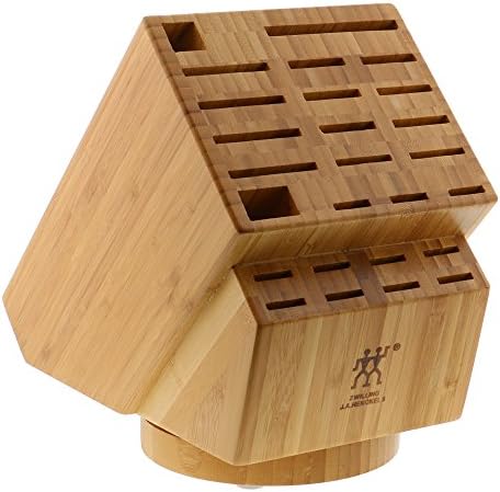 ZWILLING 26-Slot Swivel Bamboo Knife Block