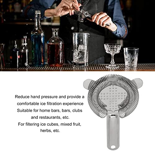 Premium 304 Stainless Steel Cocktail Strainer - Perfect for Home Restaurant Use