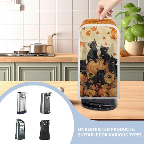 Stylish Black Cats Can Opener Cover