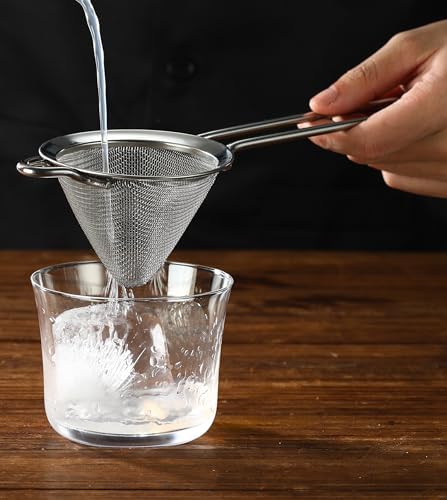 Fine Mesh Cocktail Strainer - Stainless Steel Long Handle Set of 2