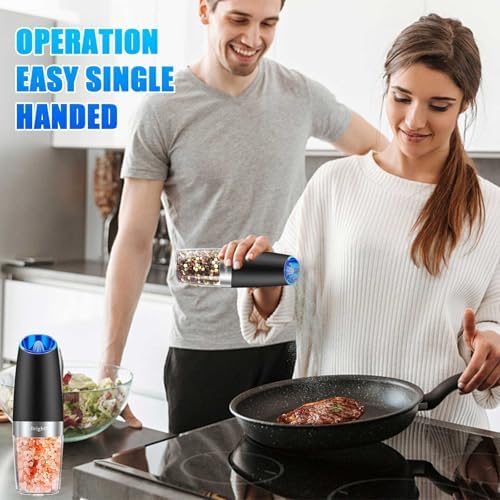 BrightX Electric Salt and Pepper Grinder Set
