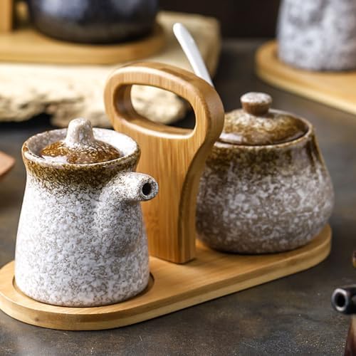 Perfect Oil Dispenser for Home Restaurant Japanese Style Ceramic Pot