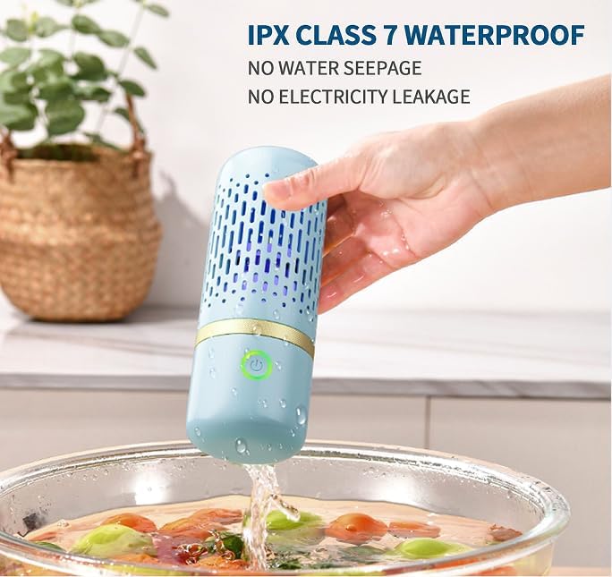 Ultrasonic Fruit Vegetable Washer Portable IPX7 Waterproof