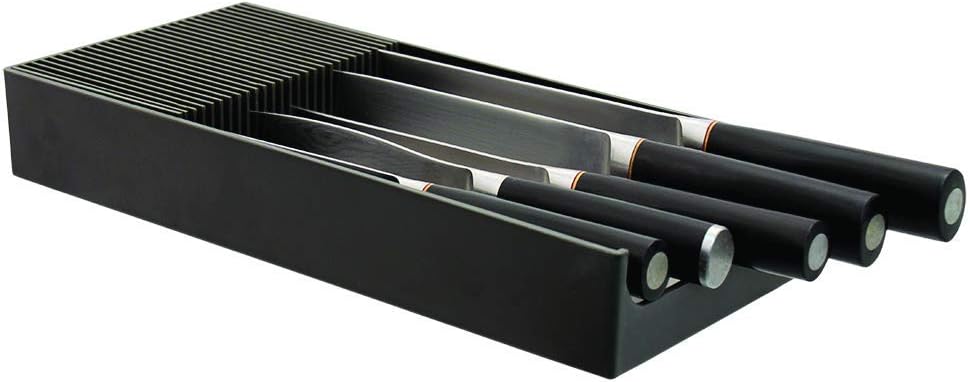 Knife Dock Plastic Knife Drawer Organizer for Kitchen Storage