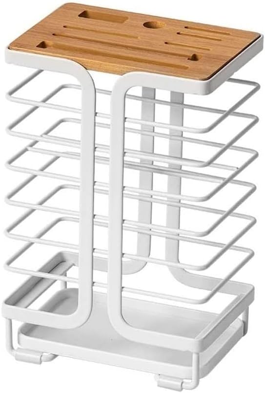 8-Hole Bamboo Kitchen Knife Holder Eco-Friendly Durable
