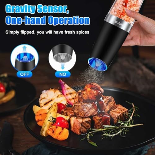 BrightX Electric Salt and Pepper Grinder Set