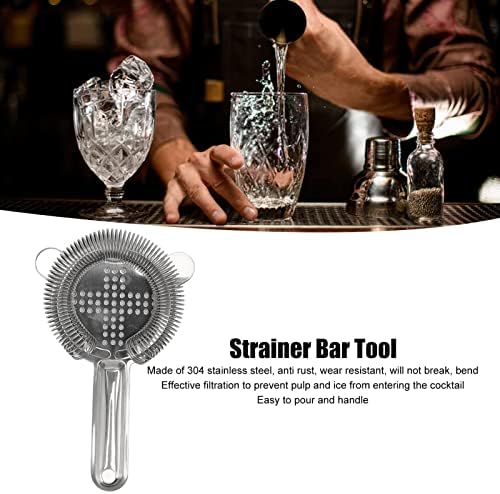 Premium 304 Stainless Steel Cocktail Strainer - Perfect for Home Restaurant Use