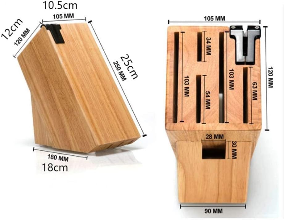 Durable Sturdy Wooden Knife Holder Universal Kitchen Block