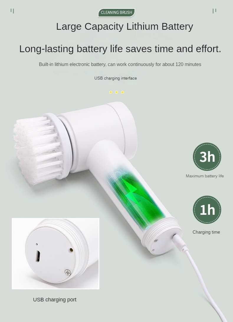 Electric 5-in-1 Spin Scrubber for Tile Sink Shower