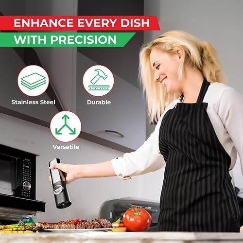 Effortless Electric Salt and Pepper Mill Set