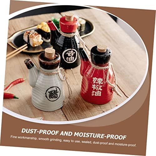 Japanese Style Ceramic Condiment Dispenser with Cork