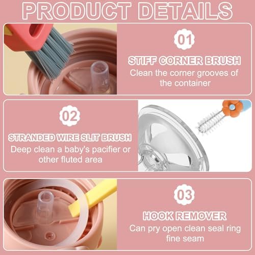 Chefs Secret Multifunctional 3 in 1 Cup Lid Cleaner