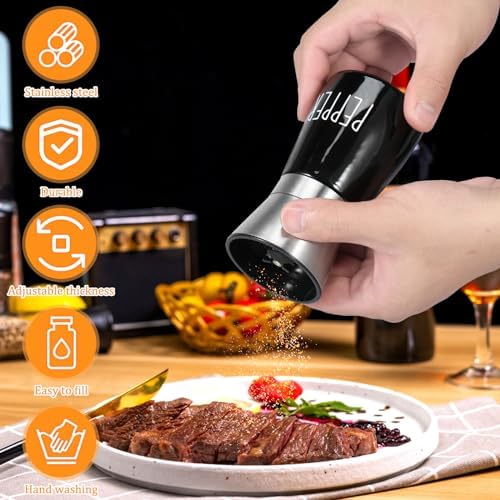 Perfect Premium Salt Pepper Grinder Set with Adjustable Settings