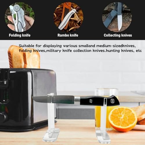 4-Piece Acrylic Knife Display Stand Set