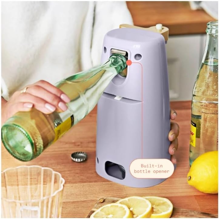 Elegant Safe-Cut Electric Can Opener Lavender by Drew Barrymore