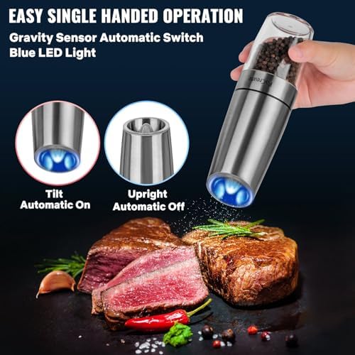 Gravity Electric Salt and Pepper Grinder Set