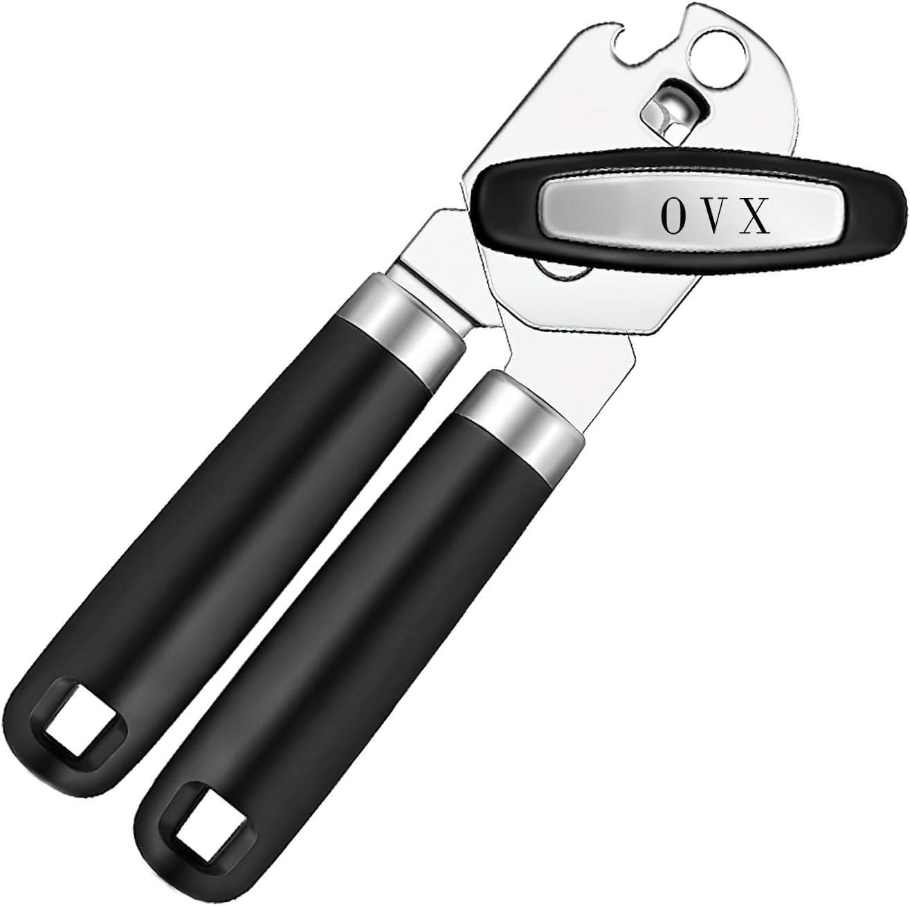 OVX Non-Electric Can Opener with Bottle Opener Black