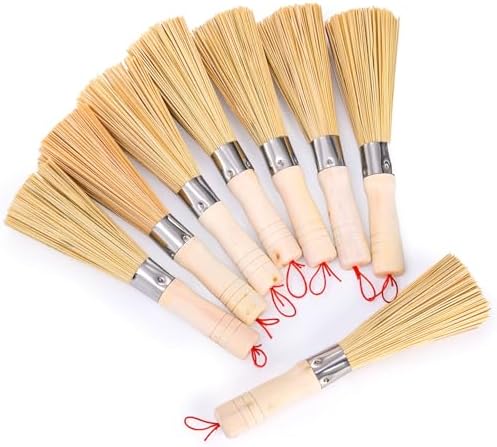 Elsjoy 8 Pack Bamboo Wok Brush