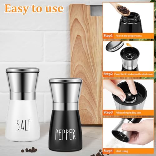 Perfect Premium Salt Pepper Grinder Set with Adjustable Settings