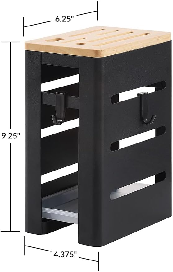 Giftburg Kitchen Knife Holder 8 Slots Durable Space-Saving Organizer