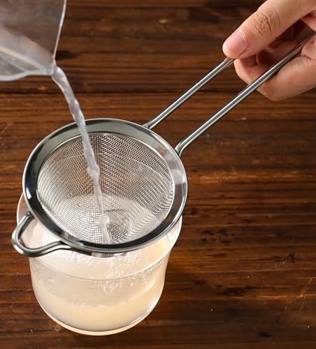 Fine Mesh Cocktail Strainer - Stainless Steel Long Handle Set of 2
