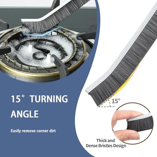 3-Piece Set - Hard Bristle Crevice Cleaning Brush - Premium Quality Multi-Use Design