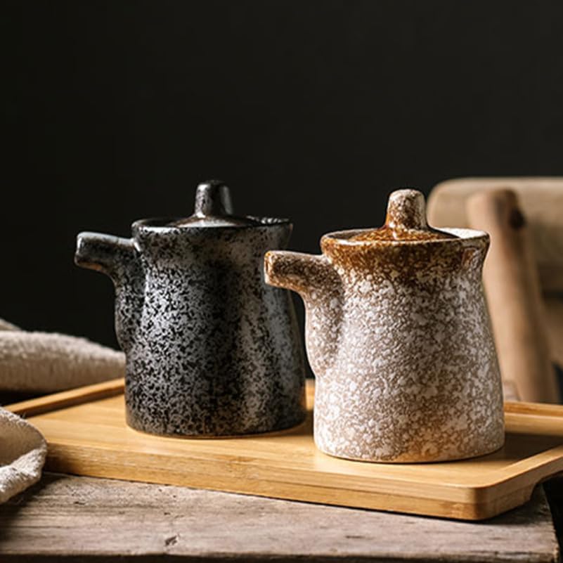 Perfect Oil Dispenser for Home Restaurant Japanese Style Ceramic Pot