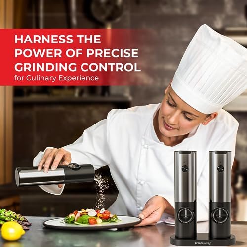 Effortless Electric Salt and Pepper Mill Set