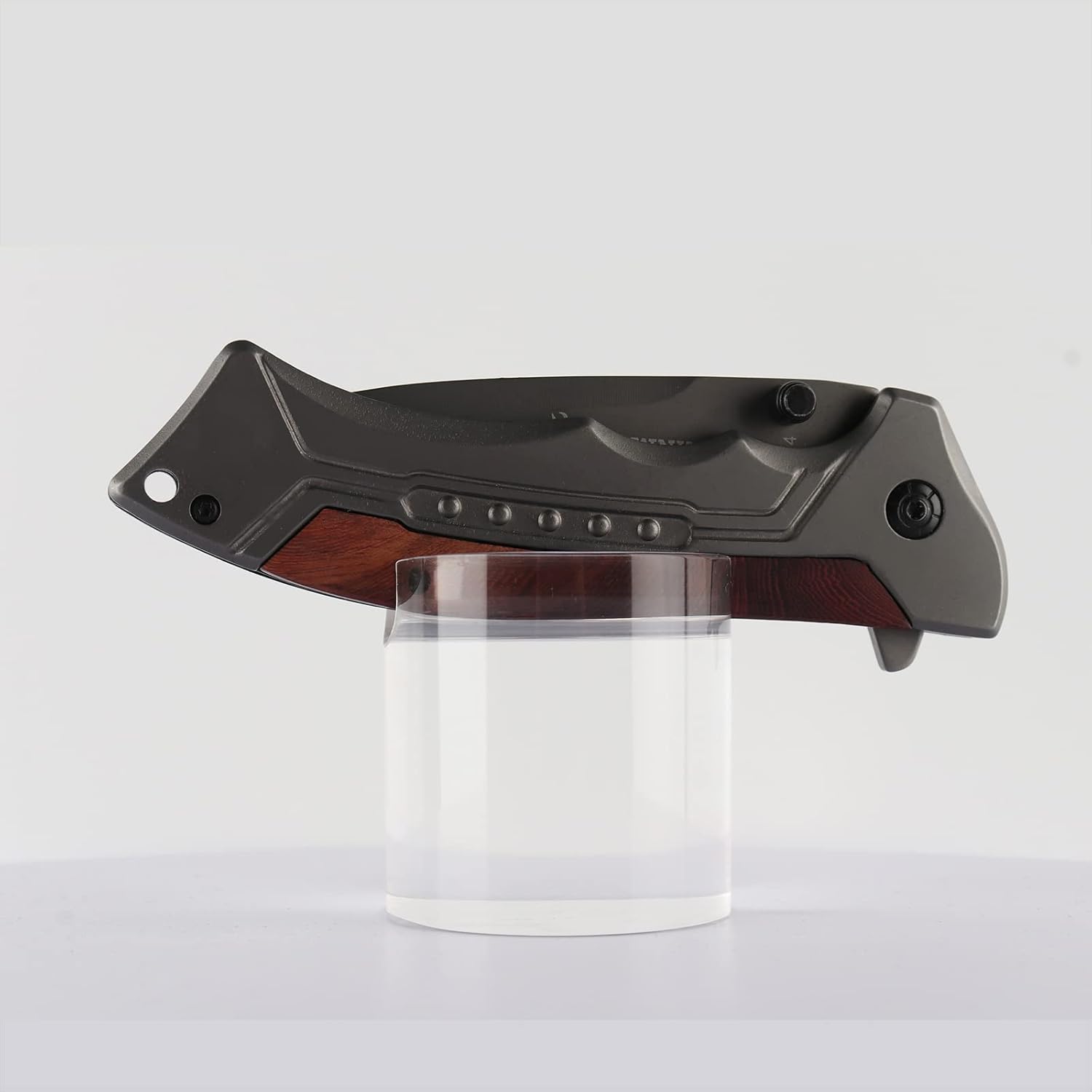 WLSANX Transparent Acrylic Knife Display Stand Fixed Single Pocket Holder - Durable Space-Saving