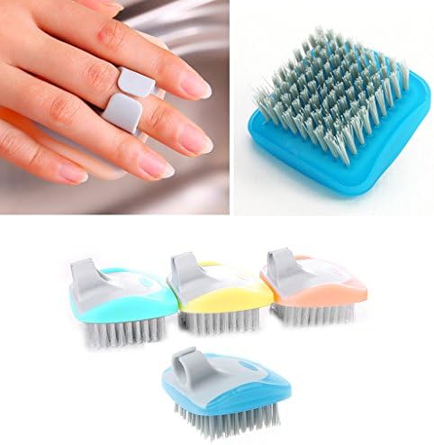 XISAOK Mini Fruits Vegetables Cleaning Brush with Fingers Protection
